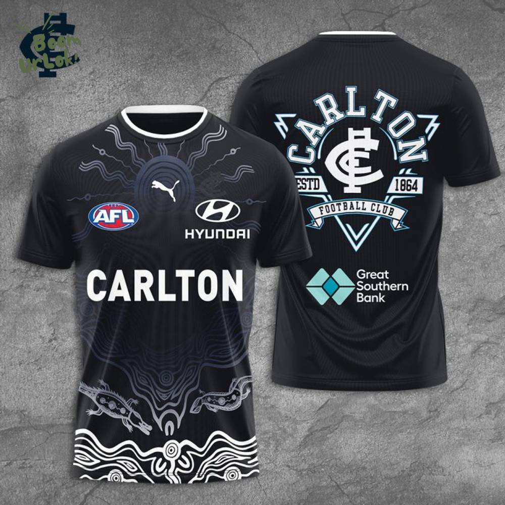 Carlton Football Club 3D T-Shirt AFL 2025 Edition Carlton Football Club 3D T-Shirt AFL 2025 Edition