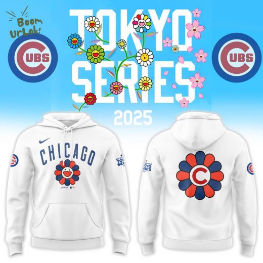 Chicago Cubs Tokyo Series White Hoodie 2025 Limited Edition