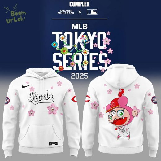 Cincinnati Reds x Takashi Murakami MLB World Tour Tokyo Series Hoodie 2025