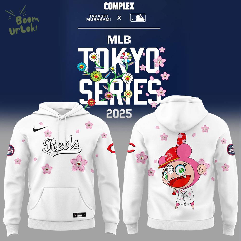 Cincinnati Reds x Takashi Murakami MLB World Tour Tokyo Series Hoodie 2025 Cincinnati Reds x Takashi Murakami MLB World Tour Tokyo Series Hoodie 2025