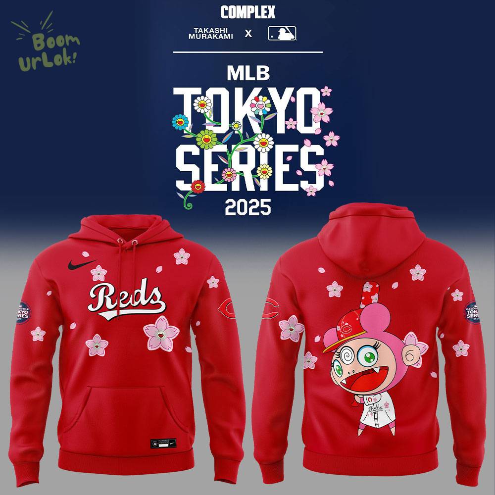 Cincinnati Reds x Takashi Murakami MLB World Tour Tokyo Series Red Jersey 2025 Cincinnati Reds x Takashi Murakami MLB World Tour Tokyo Series Red Jersey 2025