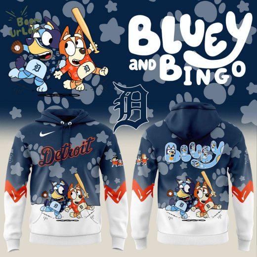 Detroit Tigers x Bluey and Bingo Hoodie Limited Edition