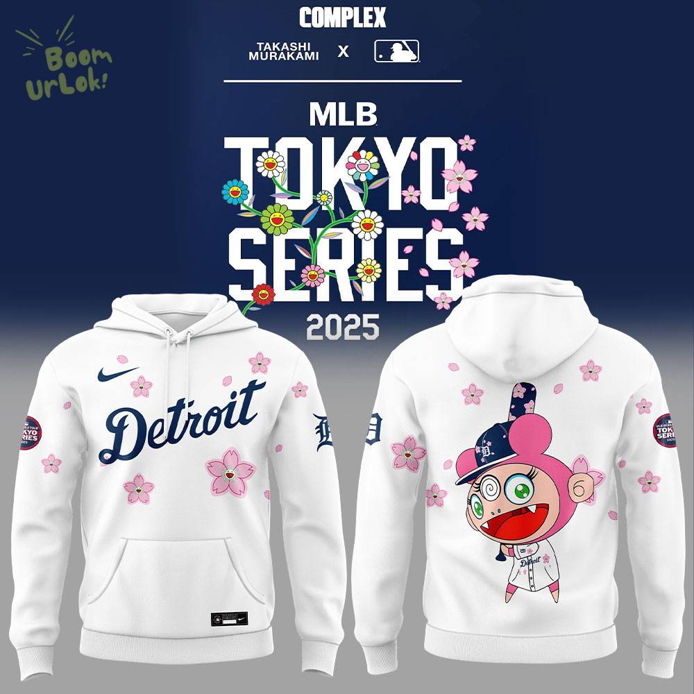 Detroit Tigers x Takashi Murakami MLB World Tour Tokyo Series Hoodie 2025 Detroit Tigers x Takashi Murakami MLB World Tour Tokyo Series Hoodie 2025