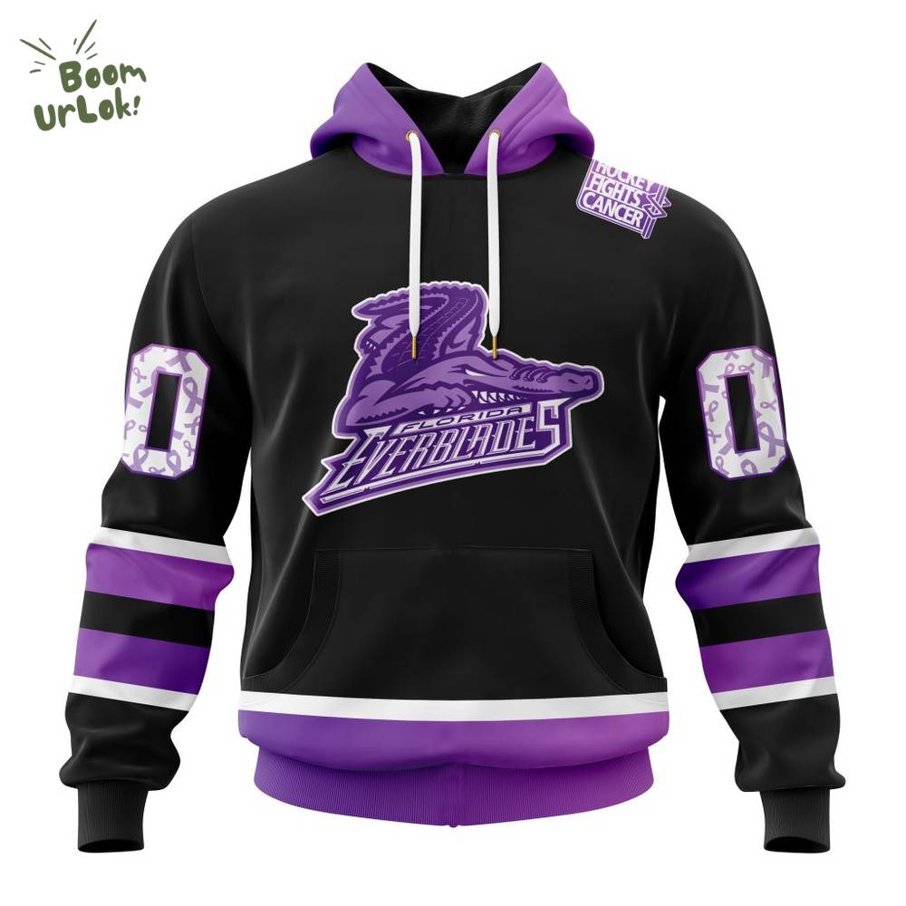 Florida Everblades Hockey Fights Cancer NHL Collection Hoodie 2025 Florida Everblades Hockey Fights Cancer NHL Collection Hoodie 2025