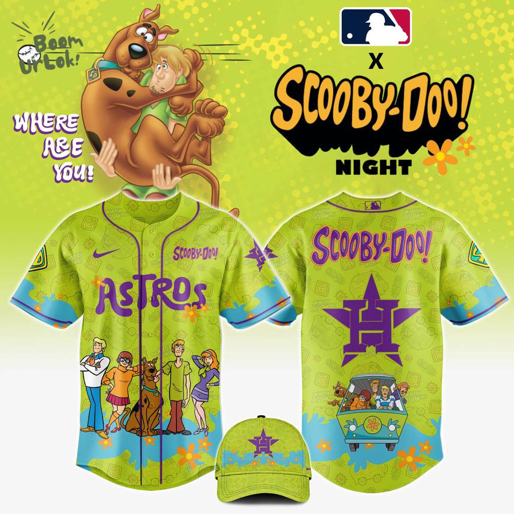 Houston Astros MLB x Scooby Doo Baseball Jersey Editions Limited Houston Astros MLB x Scooby Doo Baseball Jersey Editions Limited