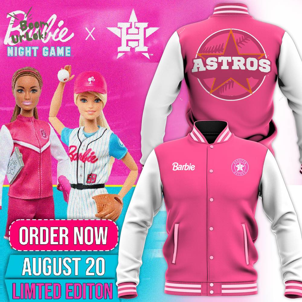 Houston Astros Team Official Barbie Night Game Pink Jacket Limited Edition 2025 Houston Astros Team Official Barbie Night Game Pink Jacket Limited Edition 2025
