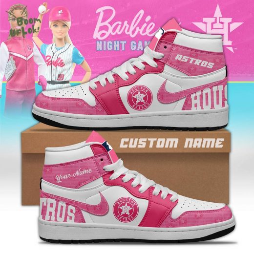 Houston Astros Team Official Pink Barbie Air Jordan 1 Custom Shoes 2025