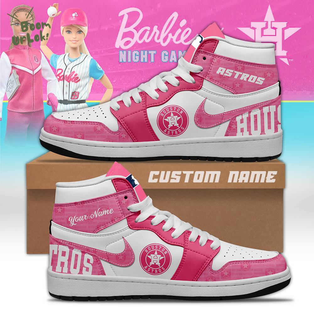 Houston Astros Team Official Pink Barbie Air Jordan 1 Custom Shoes 2025 Houston Astros Team Official Pink Barbie Air Jordan 1 Custom Shoes 2025