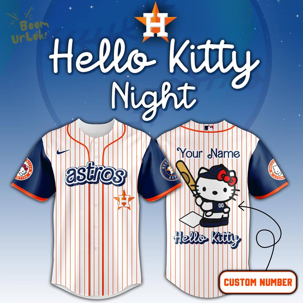 Houston Astros x Hello Kitty Special Edition Game Night Baseball Jersey Houston Astros x Hello Kitty Special Edition Game Night Baseball Jersey