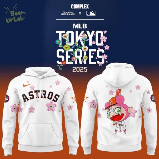 Houston Astros x Takashi Murakami MLB World Tour Tokyo Series White Hoodie 2025