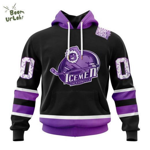 Jacksonville Icemen Cancer Support Awareness Hoodie 2025