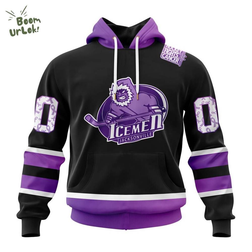 Jacksonville Icemen Cancer Support Awareness Hoodie 2025 Jacksonville Icemen Cancer Support Awareness Hoodie 2025