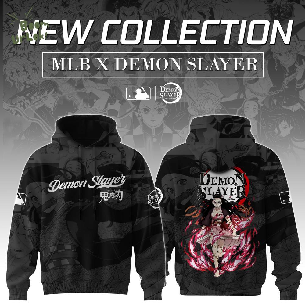 Kamado Nezuko Demon Slayer x MLB Baseball Hoodie Editions Limited Kamado Nezuko Demon Slayer x MLB Baseball Hoodie Editions Limited