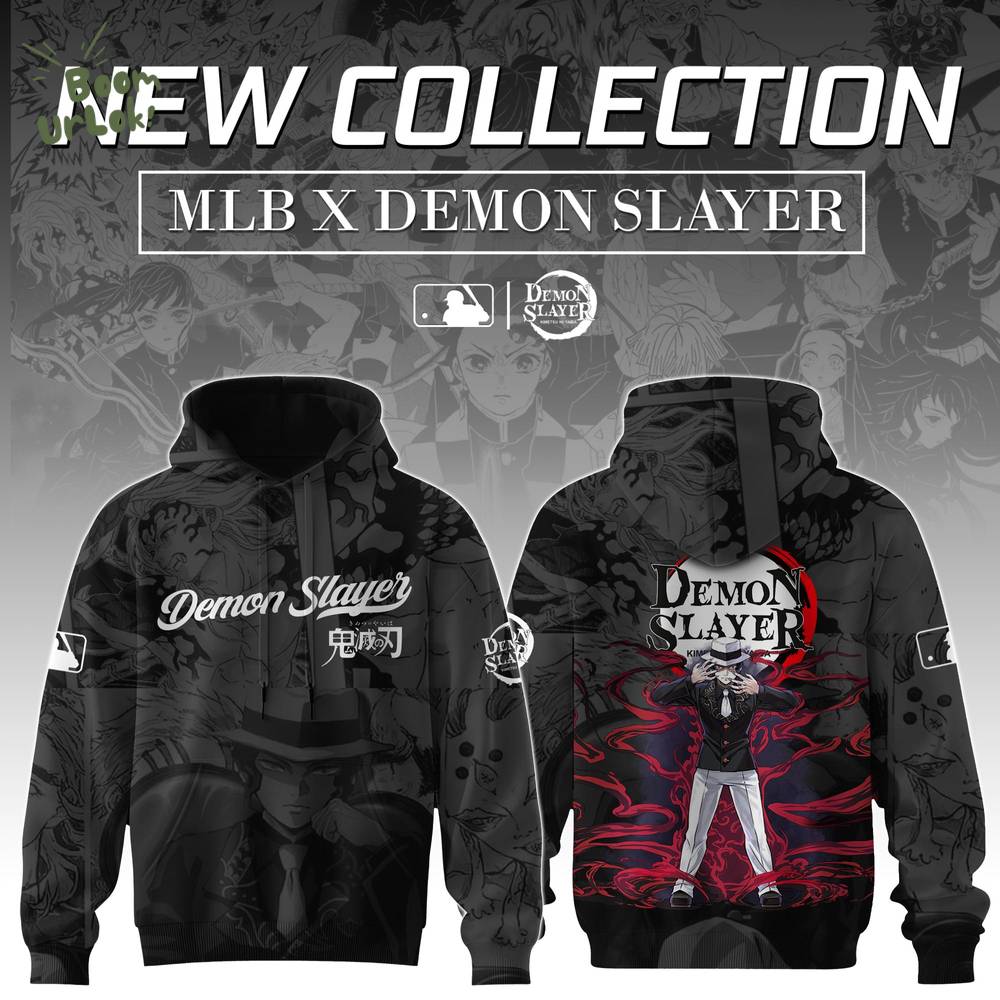 Kibutsuji Muzan Demon Demon Slayer x MLB Baseball Hoodie Editions Limited Kibutsuji Muzan Demon Demon Slayer x MLB Baseball Hoodie Editions Limited