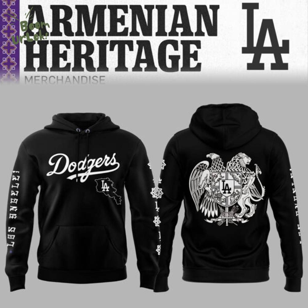 LA Dodgers x Armenian Heritage Black Hoodie 2025 Special Edition LA Dodgers x Armenian Heritage Black Hoodie 2025 Special Edition