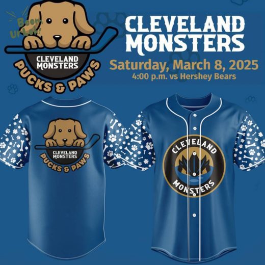 Limited Edition Pucks & Paws clevaland monsters Baseball Jersey 2025