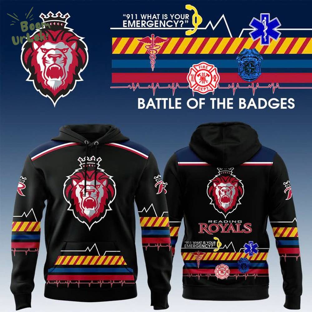 Limited Edition Royals x Battle of the Badges "911 What Is Your Emergency" Hoodie 2025 Limited Edition Royals x Battle of the Badges "911 What Is Your Emergency" Hoodie 2025