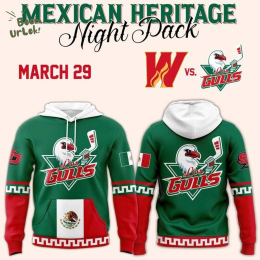 Limited Edition San Diego Gulls Mexican Heritage Night Pack March 29 Hoodie 2025