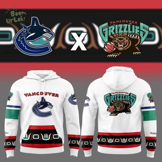 Limited Edition Vancouver Canucks x Memphis Grizzlies White Hoodie