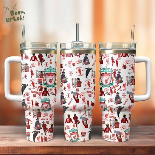 Liverpool FC Sports Custom Stanley Quencher 40oz Stainless Steel Tumbler With Handle