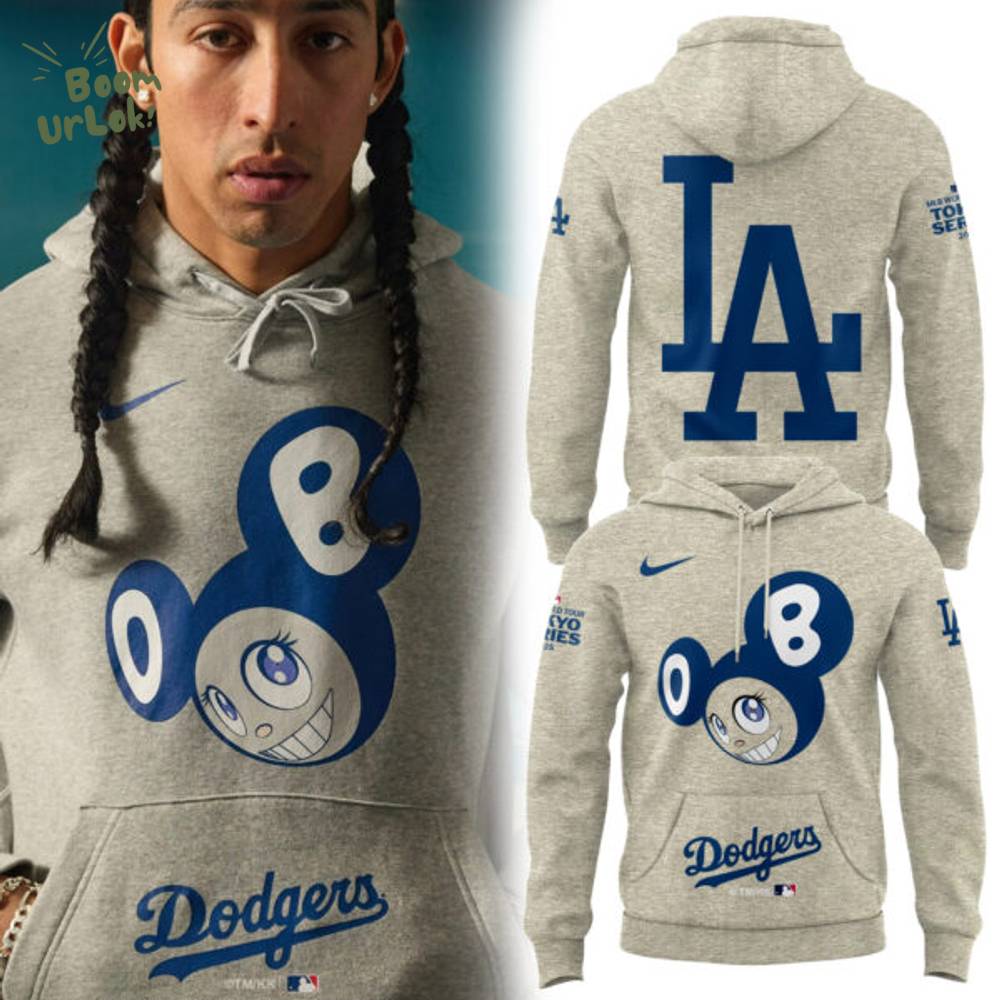 Los Angeles Dodgers Tokyo Series Gray Hoodie 2025 Limited Edition Los Angeles Dodgers Tokyo Series Gray Hoodie 2025 Limited Edition