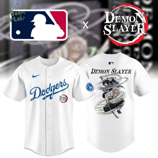 Los Angeles Dodgers x Demon Slayer White Baseball Jersey Nike 2025