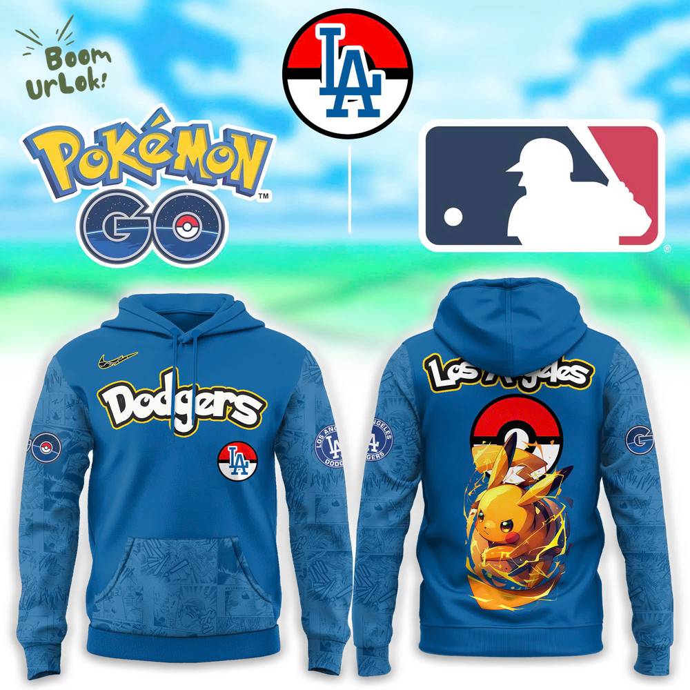 Los Angeles Dodgers x Pokemon Go Pikachu Hoodie Los Angeles Dodgers x Pokemon Go Pikachu Hoodie