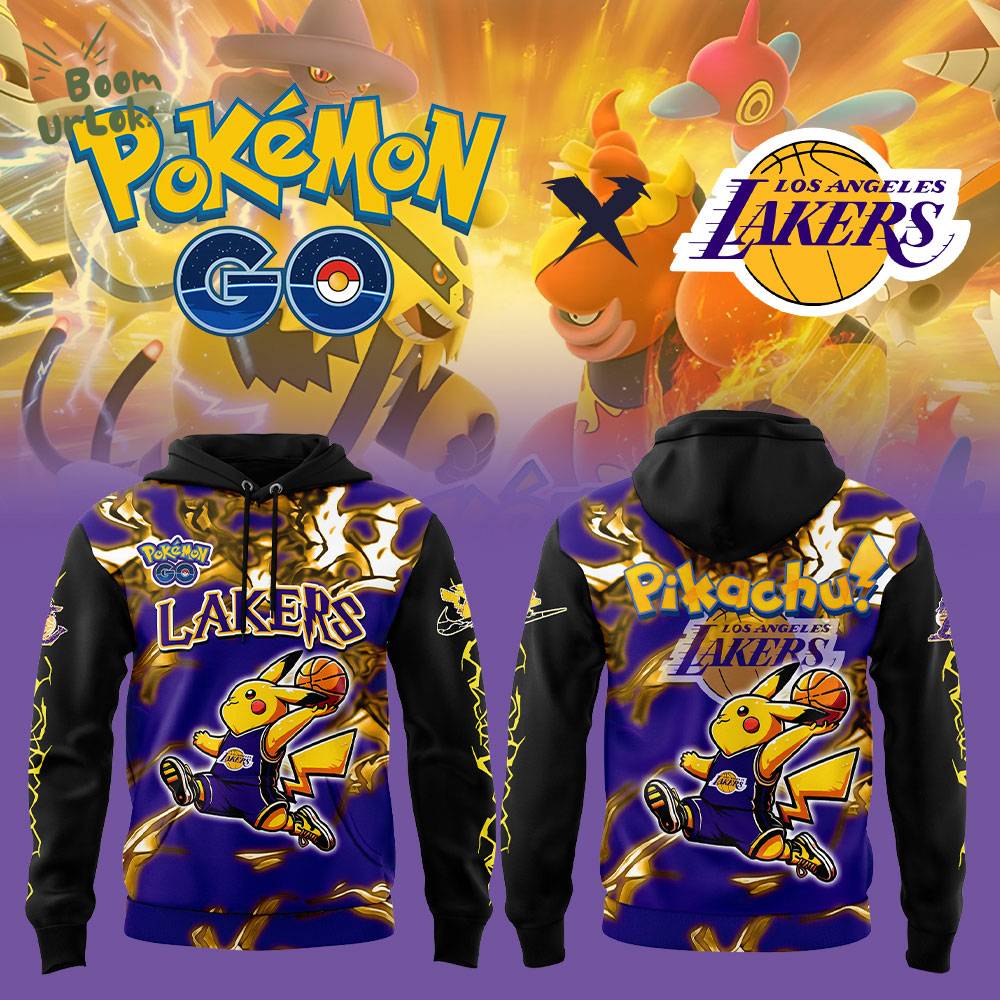Los Angeles Lakers x Pokémon Pikachu GO V2 Hoodie Los Angeles Lakers x Pokémon Pikachu GO V2 Hoodie