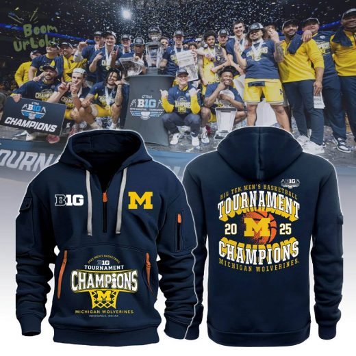 Michigan Wolverines 2025 Big Ten Men’s Basketball Conference Tournament Champions New Hoodie