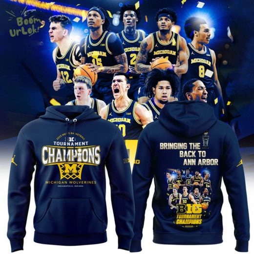 Michigan Wolverines Men’s Basketball Big Ten Tournament Champions Hoodie 2025