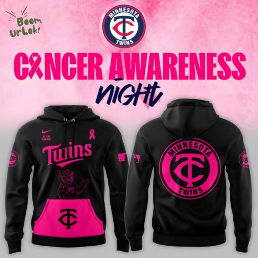 Minnesota Twins x Cancer Awareness Night 2025 Hoodie Black Version