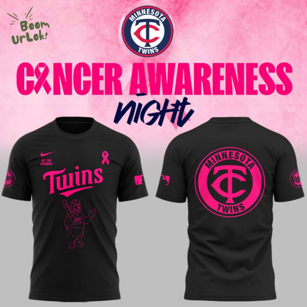 Minnesota Twins x Cancer Awareness Night 2025 Tshirt Black Version Minnesota Twins x Cancer Awareness Night 2025 Tshirt Black Version