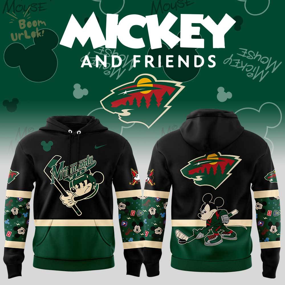Minnesota Wild Mickey & Friends New 2025 Hoodie Minnesota Wild Mickey & Friends New 2025 Hoodie