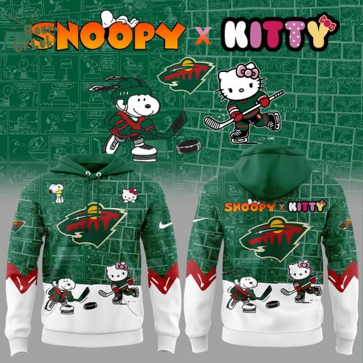 Minnesota Wild Snoopy x Hello Kitty Hoodie