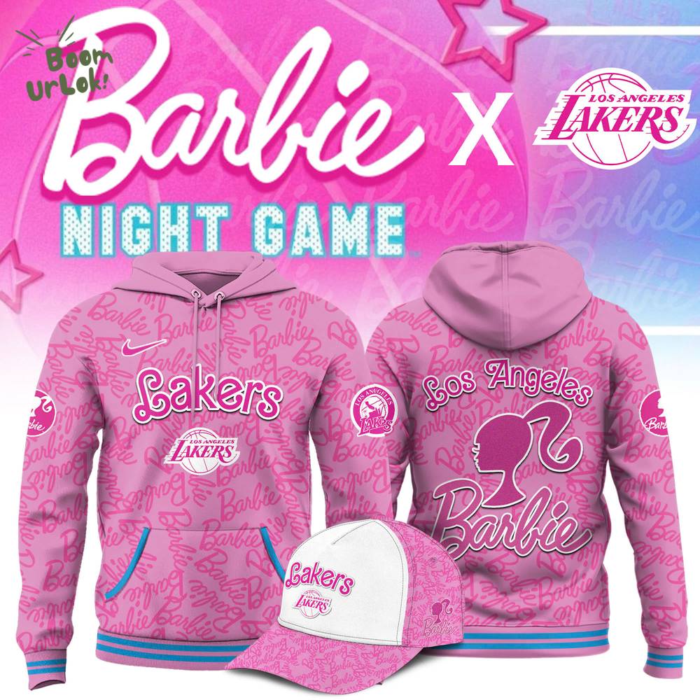 NBA Lakers Barbie Night Game Hoodie – Stylish Pink Fan Gear NBA Lakers Barbie Night Game Hoodie – Stylish Pink Fan Gear