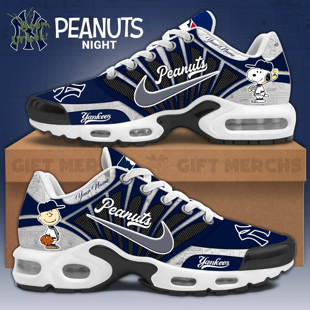New York Yankees Peanuts 75th Anniversary Air Max Shoes Unisex Limited Edition 2025 New York Yankees Peanuts 75th Anniversary Air Max Shoes Unisex Limited Edition 2025