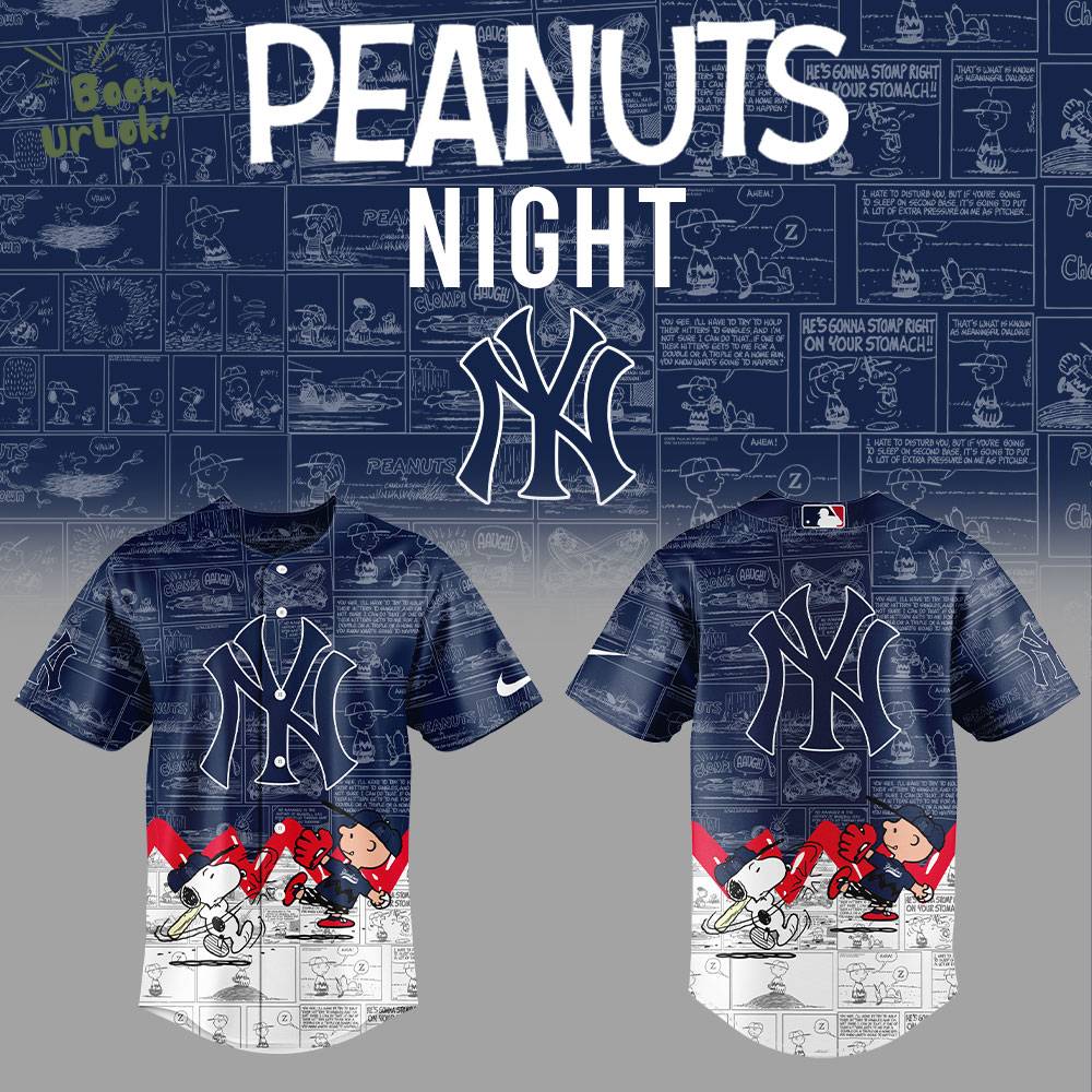 New York Yankees x Peanuts 75th Anniversary Jersey 2025 MLB Special Edition New York Yankees x Peanuts 75th Anniversary Jersey 2025 MLB Special Edition
