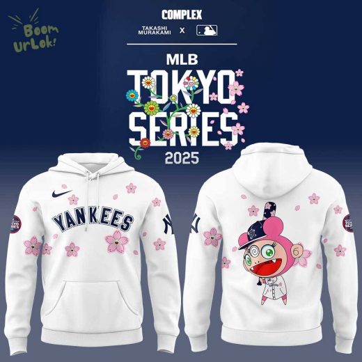 New York Yankees x Takashi Murakami MLB World Tour Tokyo Series White Hoodie 2025