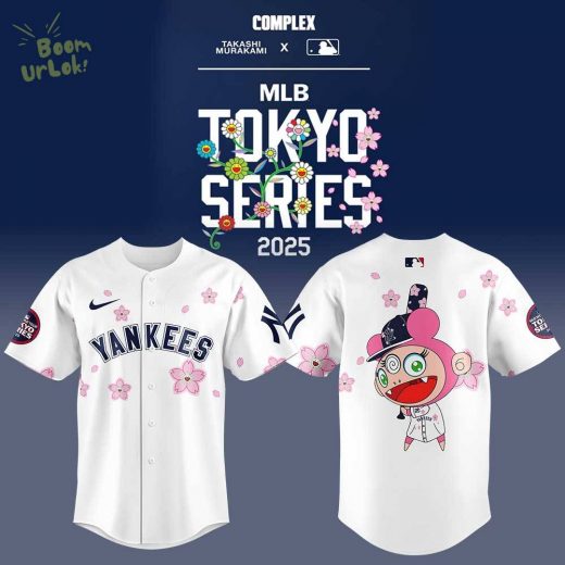 New York Yankees x Takashi Murakami MLB World Tour Tokyo Series White Jersey 2025