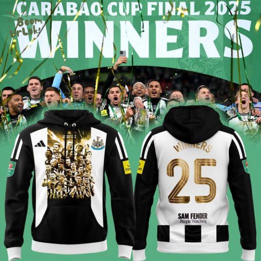 Newcastle United Carabao Cup Final 2025 Winners 25 Sam Fender People Watching Hoodie
