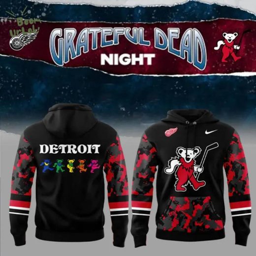 Nike Detroit Red Wings Grateful Dead Night Hoodie Special 2025