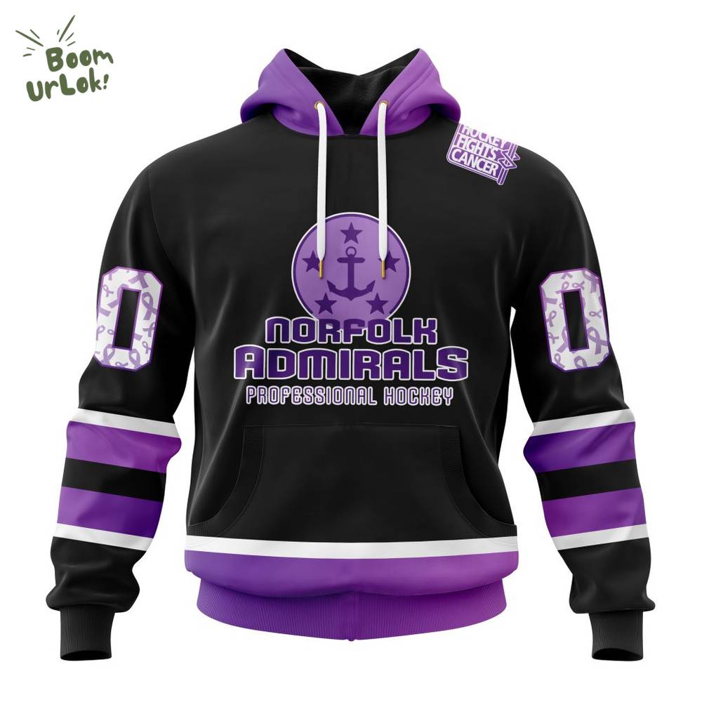 Norfolk Admirals Cancer Awareness Team Edition Hoodie 2025 Norfolk Admirals Cancer Awareness Team Edition Hoodie 2025