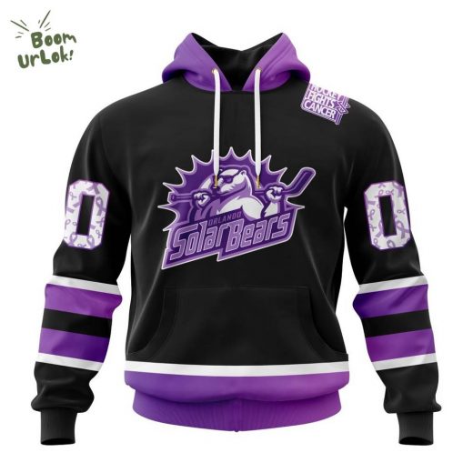 Orlando Solar Bears Hockey Fights Cancer Pink Ribbon Hoodie 2025