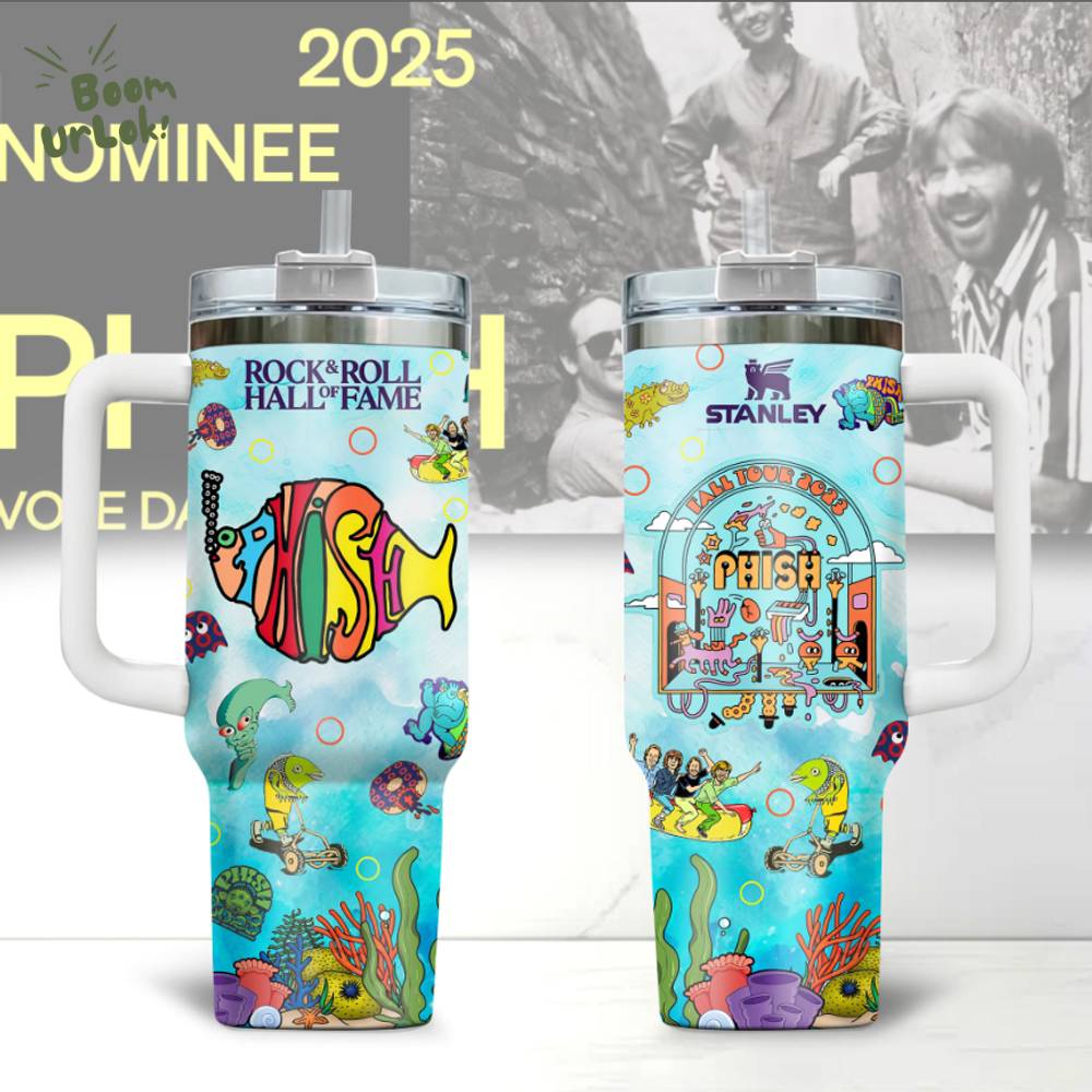 Phish Music Rock n Roll Hall of Fame Custom Stanley Quencher 40oz Stainless Steel Tumbler With Handle Phish Music Rock n Roll Hall of Fame Custom Stanley Quencher 40oz Stainless Steel Tumbler With Handle