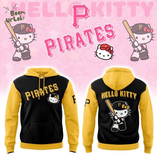 Pittsburgh Pirates X Hello Kitty Black Hoodie 2025