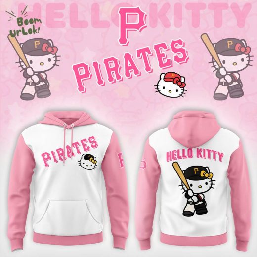 Pittsburgh Pirates X Hello Kitty Pink Hoodie 2025