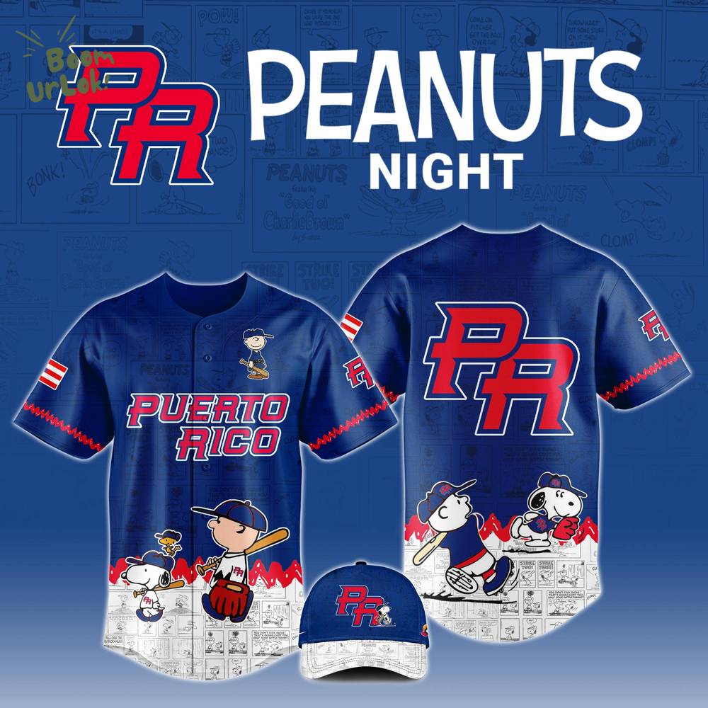 Puerto Rico Baseball x Peanuts Night Game Limited Edition baseball Jersey 2025 Puerto Rico Baseball x Peanuts Night Game Limited Edition baseball Jersey 2025