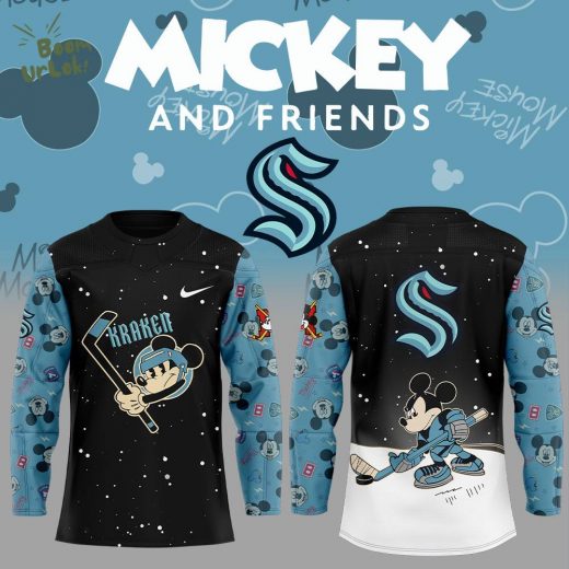Seattle Kraken Mickey & Friends Uniform Hockey Jersey