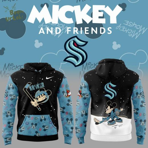 Seattle Kraken Mickey & Friends Uniform Hoodie 2025
