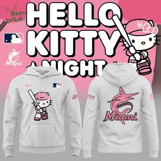 Special New Pink Hello Kitty X Miami Grey Hoodie